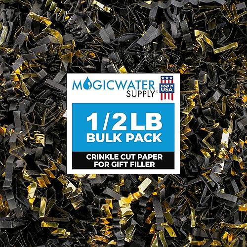 Miniatura 219 de MagicWater - Papel de corte arrugado para cestas de regalo, 1/2 libra, marfil claro, perfecto para relleno de papel triturado, relleno de cesta