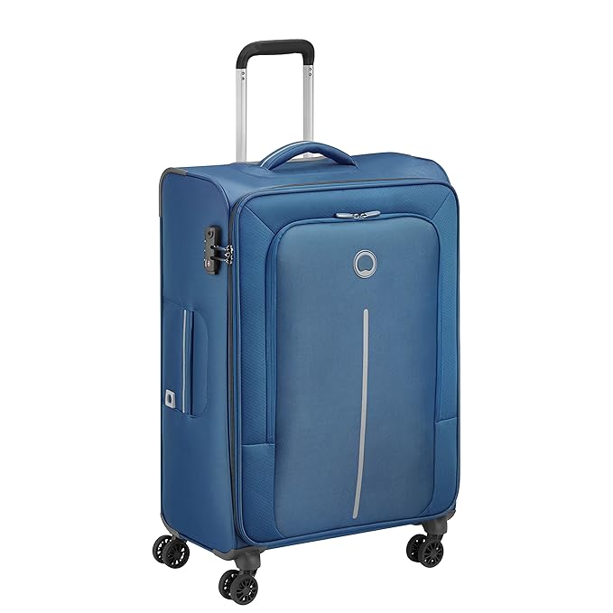 Delsey Caracas Polyester Soft Medium (68 CM) Luggage Suitcase Night Blue