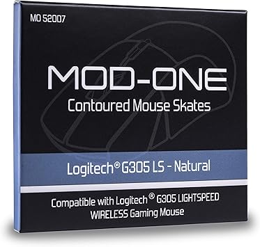 Contoured Mouse Skates for Logitech G305 Lightspeed, Natural
