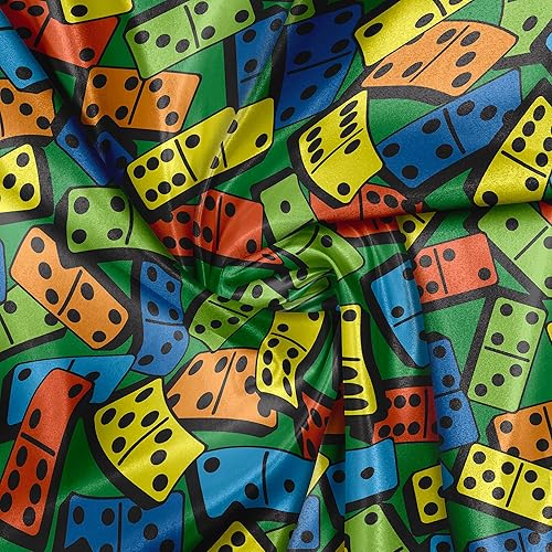 Vista 857 de Lunarable The Yard, tela azul real de The Yard, patrón de cerámica inspirado en el Medio Oriente estilo marroquí, estampado oriental, tela de satén