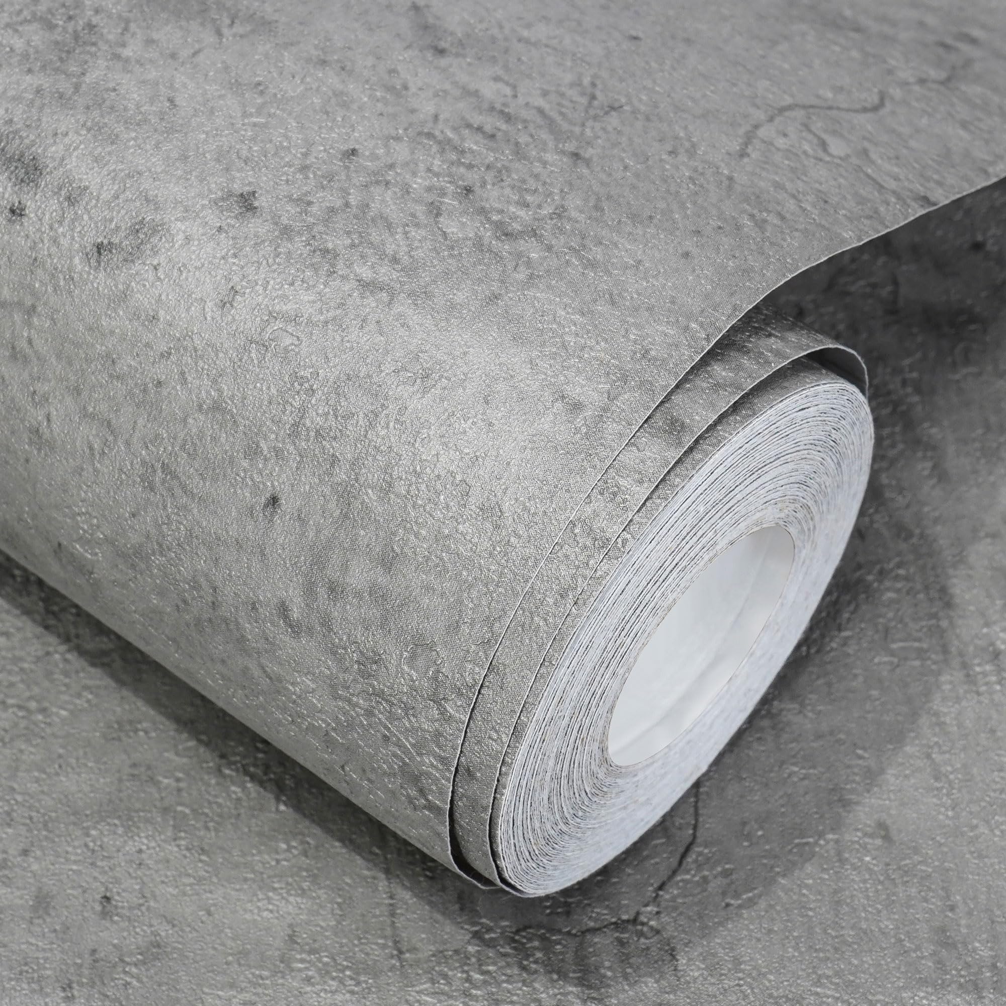 Papier peint autocollant effet béton imitation ciment tissu texturé gris clair 40x900cm