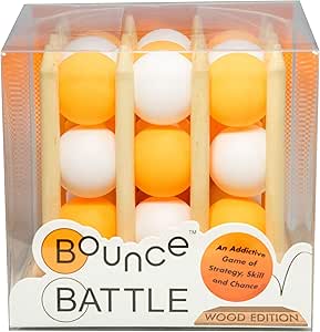 Bounce Battle Wood Edition Game Set - an Addictive Game of Strategy, Skill &amp; Chance