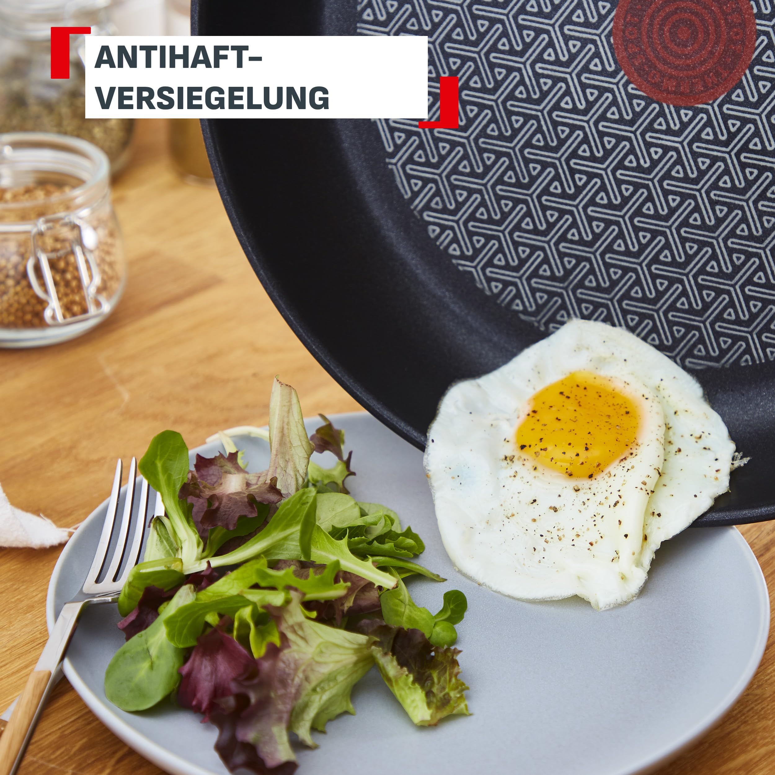 Tefal Comfort Max 2-tlg. Pfannen-Set, Power Resist Versiegelung, Thermo-Signal, Thermo-Fusion Boden, für alle Herdarten, ergonomisch, komfortabler Griff, einfache Reinigung, Edelstahl, G726S204