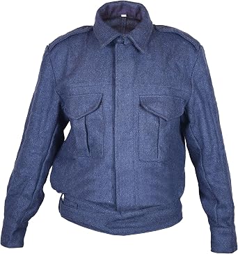 WW2 Reproduction British RAF Battle Dress Uniform Wool Tunic 44 Blue
