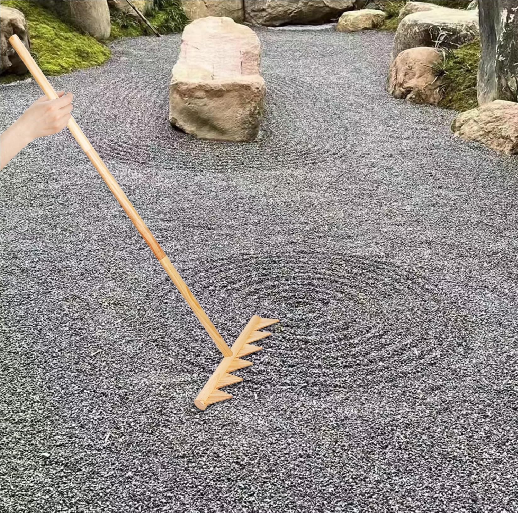 SOHNVWTGD Thatch Rake for Lawn, 38cm Adjustable Head Weed Tool, Dethatcher Rake to ing Dead Grass with 188cm Adjustable Handle, Steel Metal Thatching Rake for Grass, Garden, Yard