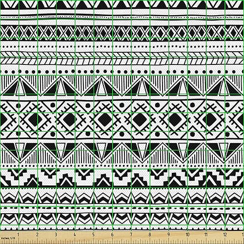 Vista 540 de Ambesonne Tela beige de The Yard, ilustración contemporánea de animales marinos en estilo retro, arte de caballito de mar de cangrejo de pulpo, tela