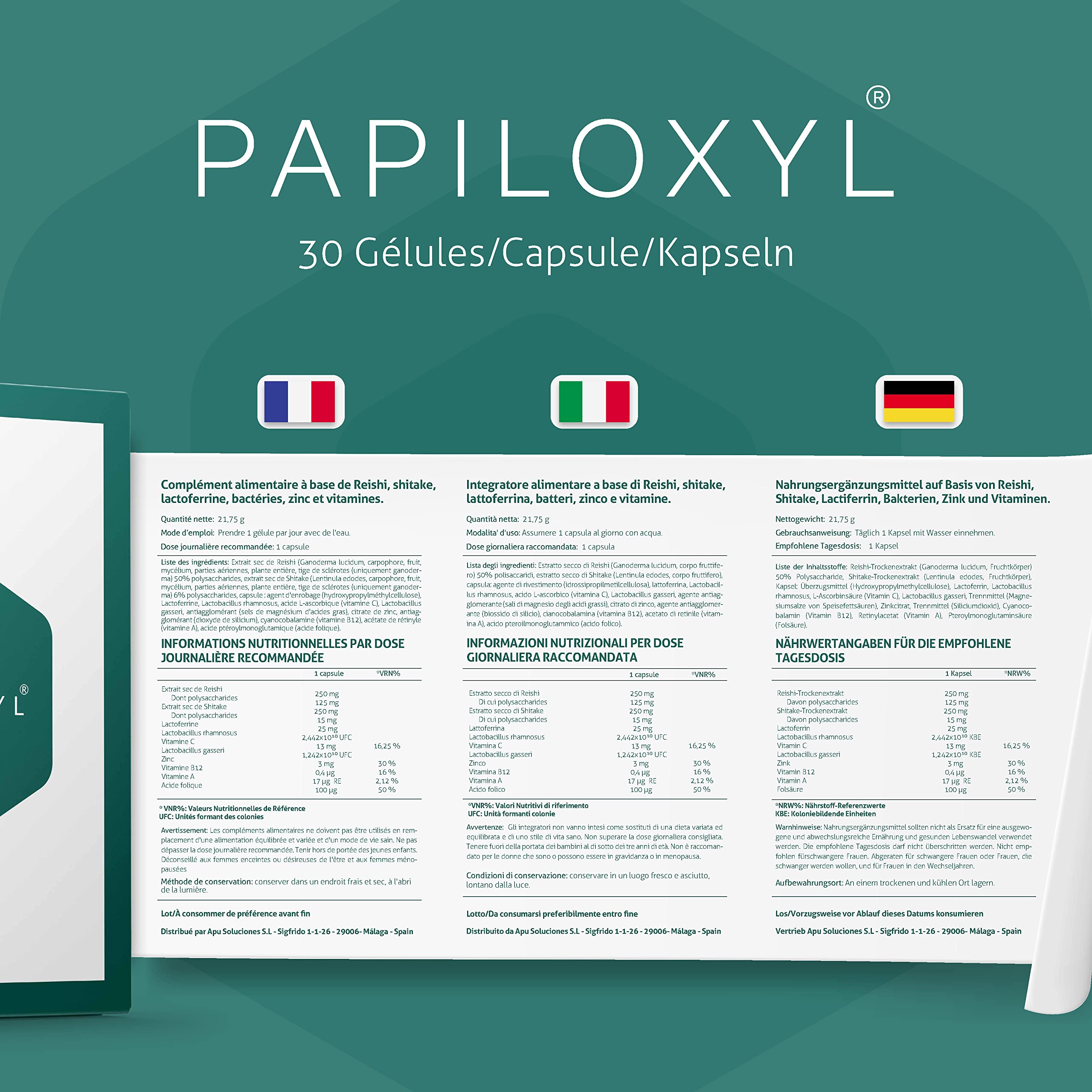 PAPILOXYL 30 capsulas Complemento Alimenticio.