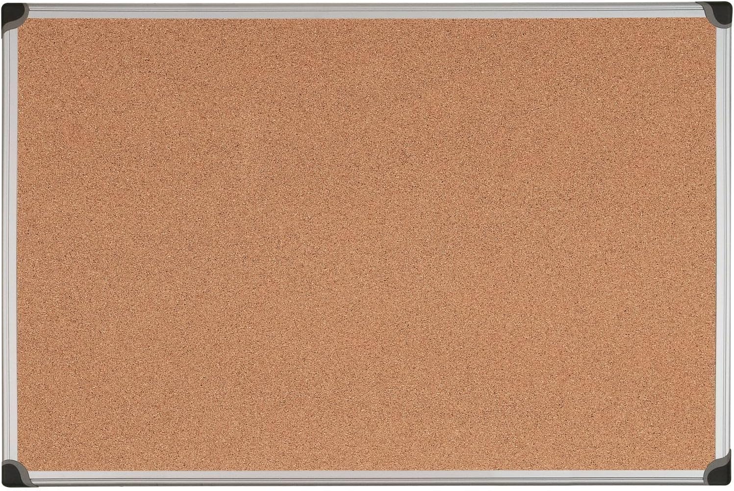 MasterVision Bulletin Board Maya, Cork Board, Pin Board with Aluminum Frame, 48 x 96 in. 48" x 96"