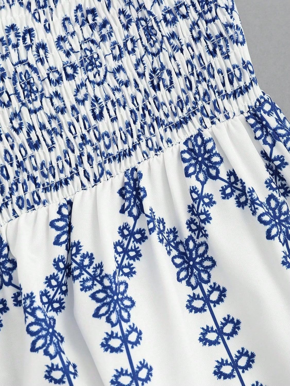 SKAYS Women's Summer Dress Halter Boho Maxi Dress Hawaii Vacation Beach Floral Print Outfits Backless Casual Elegant Party Blue M - Image 2