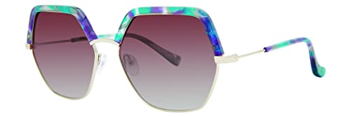 kensie Women's Feel Pretty Mermaid Marble 57-16-135 Octagonal Sunglasses, 57mm2