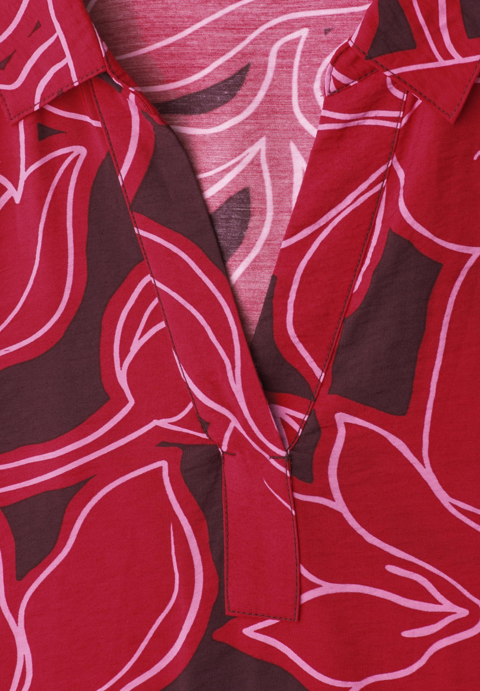Street One Knielanges Kleid mit Kurzarm und Print
