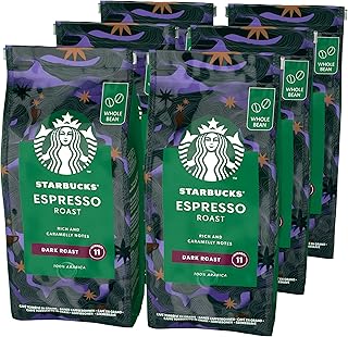 Espresso Roast, Dark Roast, Whole Bean Coffee 200g (Pack of 6)