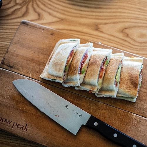 Miniatura 11 de Snow Peak Juego de tablas de cortar - Tabla de cortar de madera de abedul y cuchillo de chef de acero inoxidable - Juego de utensilios de cocina