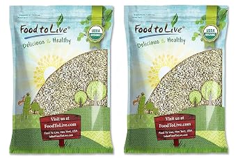 Food to Live Organic Sprouted Sunflower Seeds, 16 Pounds Non-GMO, Kosher, No Shell, Unsalted, Raw Kernels, Vegan Superfood, Sirtfood, Bulk