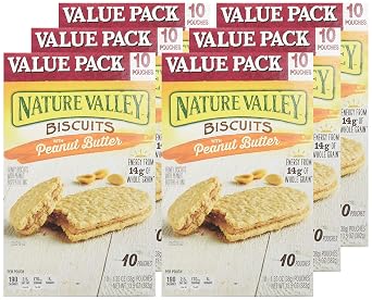 Nature Valley Biscuits With Peanut Butter Box, 10 Count (pack Of 6)