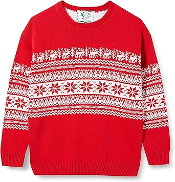 fairisle jumper red