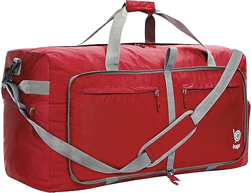 Bago Bolsa de viaje para hombre y mujer, ligera, plegable, bolsa de lona para equipaje de 15.85 gal, 21.13 gal, y 26.42 gal (60 L, 80 L y 100 L)