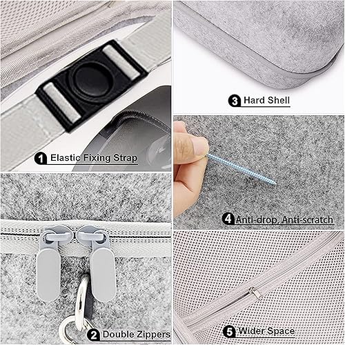 Miniatura 5 de subeirey Carrying Case for Oculus Quest 2 Hard Travel Case for MetaOculus Quest 2 VR Gaming Headset and Controllers Accessories Crossbody Shoulder