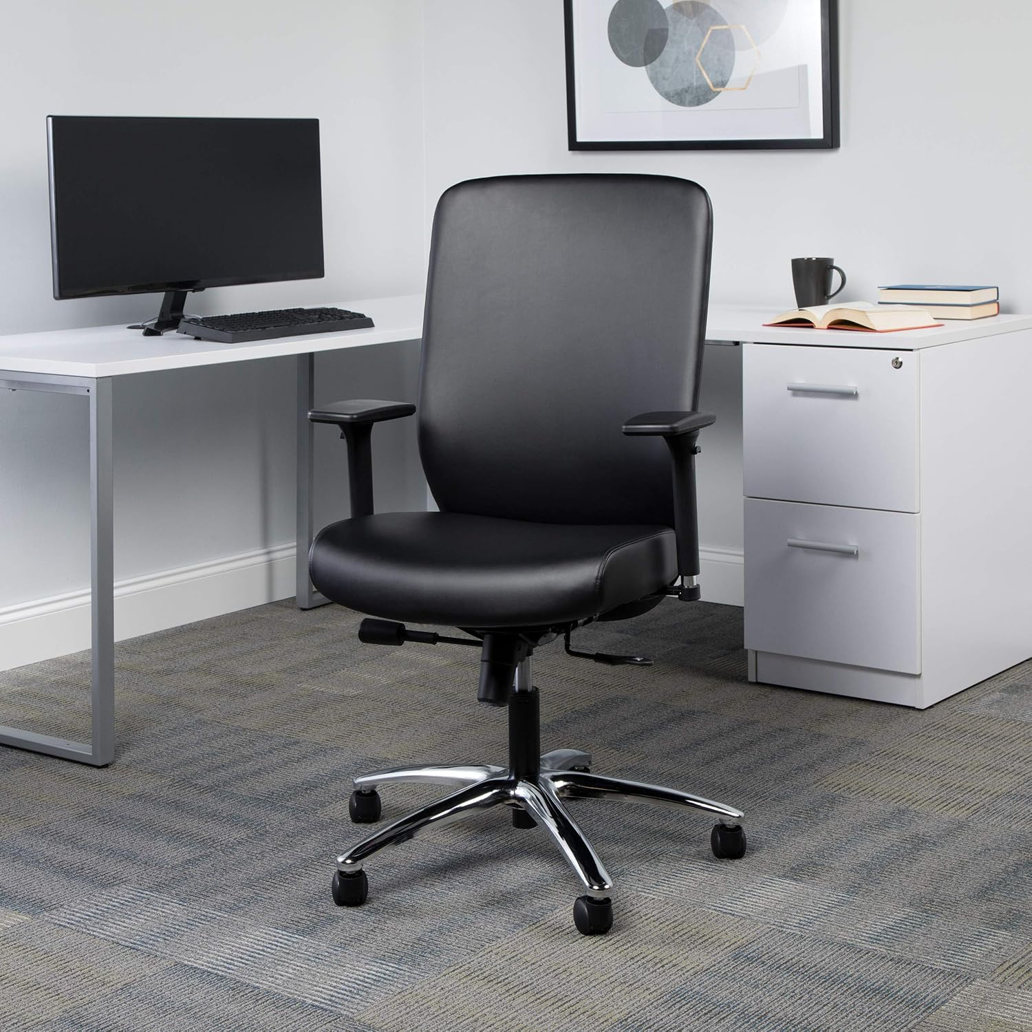 HON High-Back Executive Chair with Synchro-Tilt Control, in Black (HVL722)