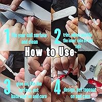 Vista 6 de NOVO OVO Halloween 100 piezas de puntas de uñas largas curvadas en forma de halcón, puntas de uñas transparentes extra súper extremas de curva