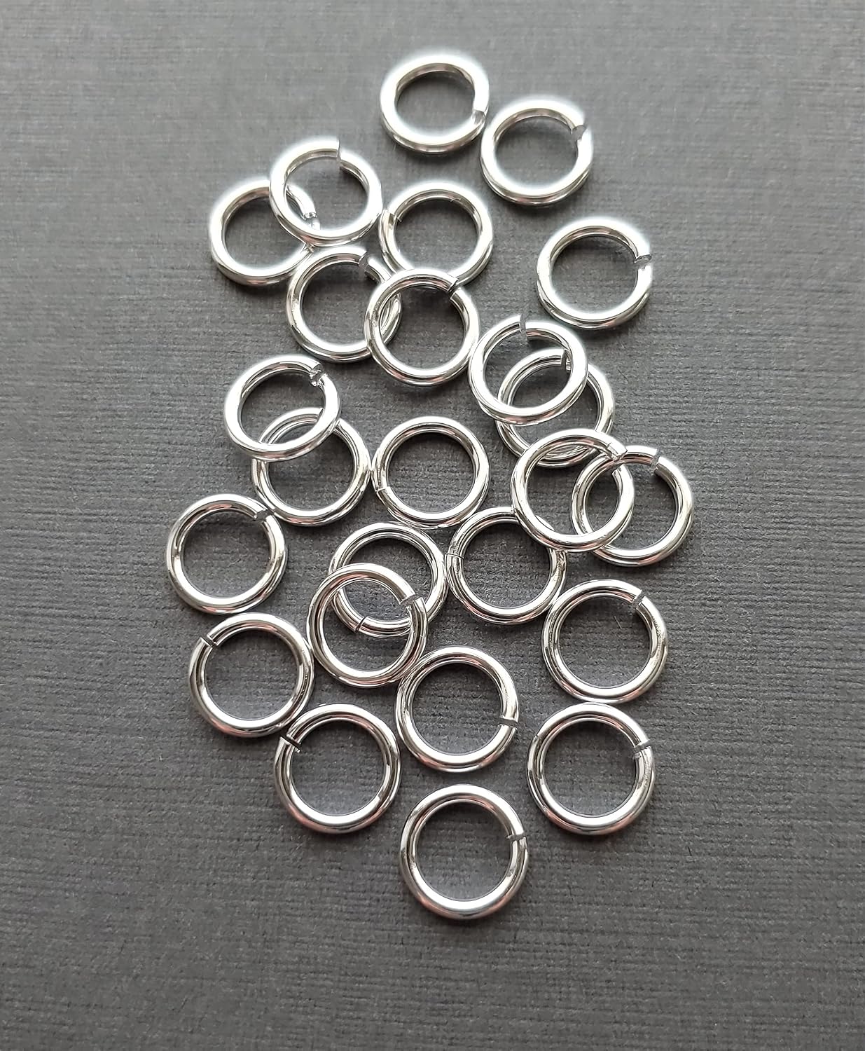 Snapeez II ULTRAPLATE 99.9% Pure Silver Plate Ring Hard Open Jump Ring 9mm Heavy Gauge (Pk 25) Jump Rings. The Ultra Secure No Solder Jump Ring. Made in USA.