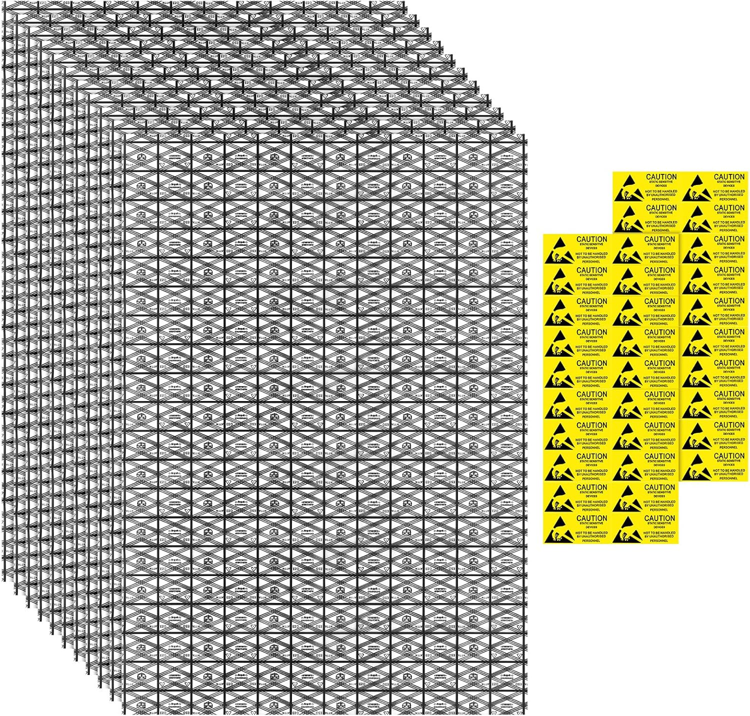 30 PCS Extra Large ESD Anti Static Bags with Anti-Static Labels 16 x 24 Inch Open Top Shielding Protection for Motherboard Video Card LCD Electronic Components