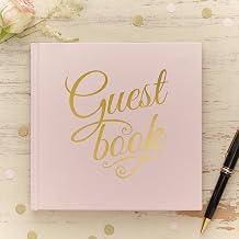 Ginger Ray Pastel Pink and Gold Foiled Wedding Guest Book - Pastel Perfection