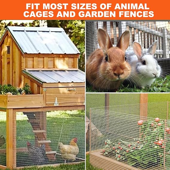 Heavy Duty Chicken Wire Mesh Roll, Galvanized Welded Metal Garden Mesh Animal Fencing Ideal for Chicken Coop Rabbit Netting Fence Garden&Plant Protection Rust Rodent Mesh Animal Enclosure 20M x 0.5M