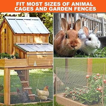 Heavy Duty Chicken Wire Mesh Roll, Galvanized Welded Metal Garden Mesh Animal Fencing Ideal for Chicken Coop Rabbit Netting Fence Garden&Plant Protection Rust Rodent Mesh Animal Enclosure 20M x 0.5M