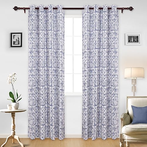Blue Print Curtains Amazon Com