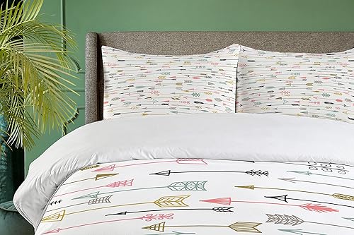 Miniatura 3 de Ambesonne - Funda de edredón multicolor disponible en tres tamaños y en diferentes colores, Tela, Blanco y Negro, gemelo