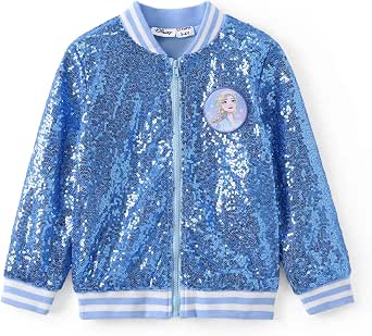 Disney Elsa Sequin Varsity Bomber Jacket for Kids