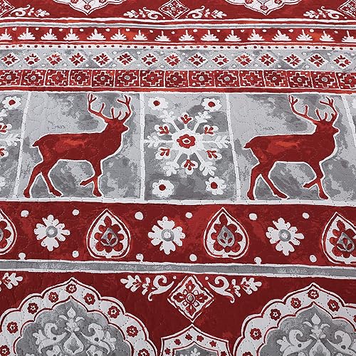 Miniatura 5 de Colchas reversibles de Papá Noel de Navidad, color rojo, verde, tamaño King, diseño de reno, muñeco de nieve, colcha a cuadros, regalo de Año Nuevo,