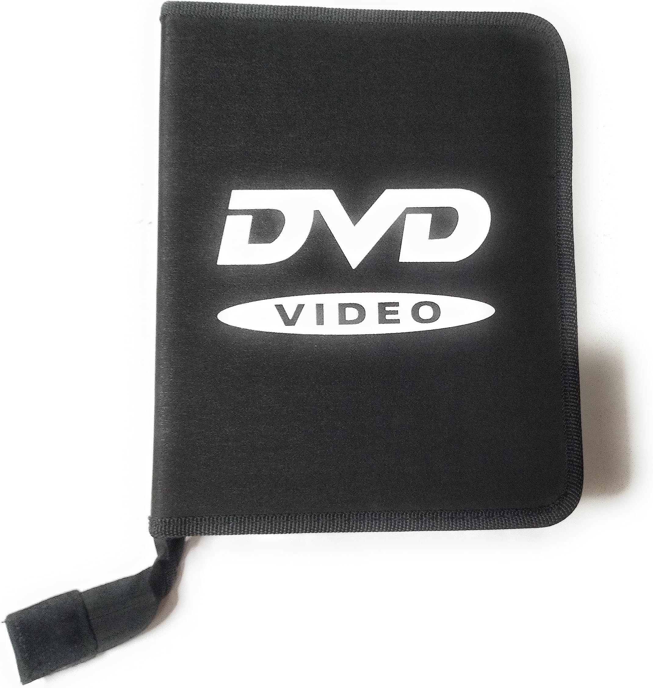 SMILEFESST 40 CD DVD Disc Storage Fabric Stitched Hardboard Wallet Holder Organizer Carry Case - (BLACK)