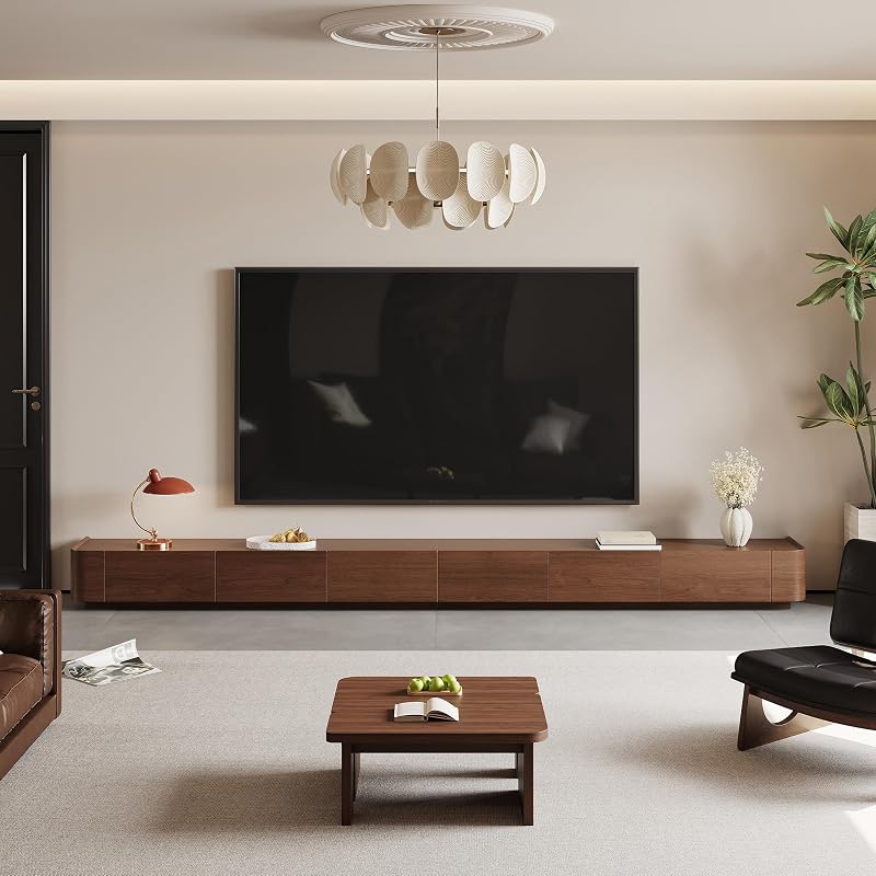 Fully Assembled TV Stand, 134" Mid Century Modern Entertainment Center