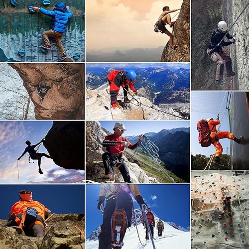 Miniatura 7 de EMEKIAN Cuerda de escalada para interiores y exteriores, de 0.394in0.472in0.551in, cuerda de escalada estática para cuerda de escape, equipo de