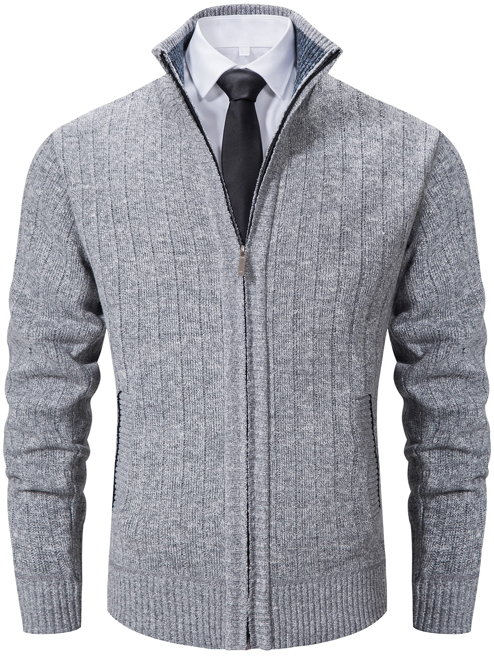 Vcansion Men's Full Zip Cardigan