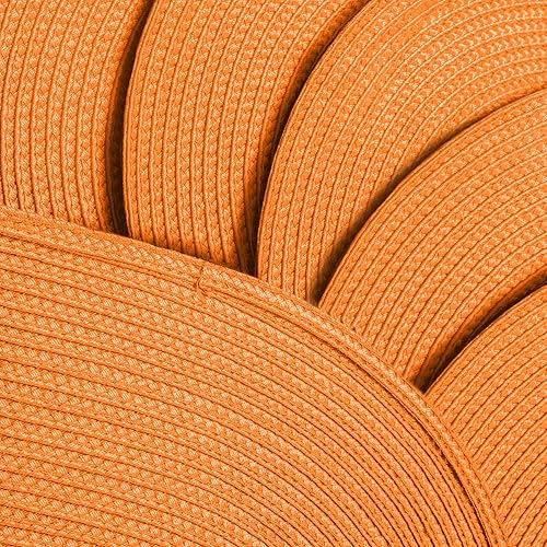 Miniatura 3 de AHHFSMEI Juego de 6 manteles individuales para mesa de comedor, lavables, tejidos, de vinilo, antideslizantes, resistentes al calor, duraderos, para