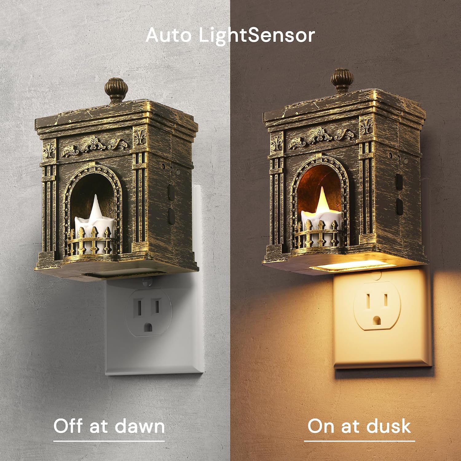 L LOHAS LED Wax Melt Warmer, Flicker Candle Night Light