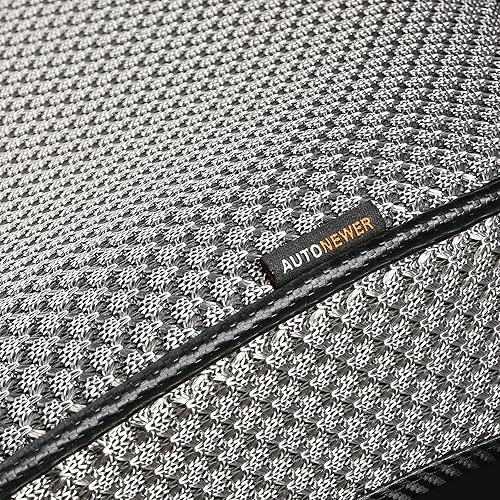 Miniatura 21 de Auto Newer Luxury Breathable Car Seat Cover Fit Four Seasons, Universal Front of Car Seat Cushions, Bottom Seat Covers of Full Wrapped Beige-2pcs