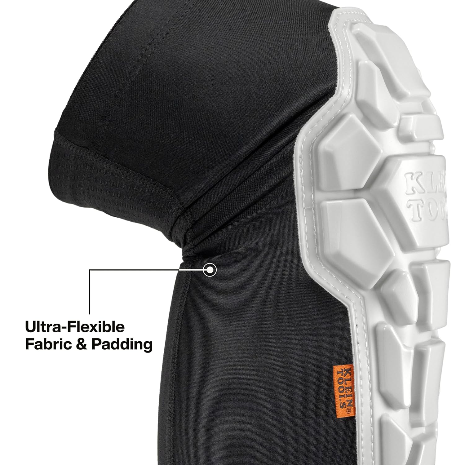 KLEIN TOOLS 60511NM Non-Marring Knee Pads for Work, Heavy-Duty Padded Knee Sleeves, Breathable Mesh Back, Elastic Cuff with Slip-Resistant Silicone, M/L