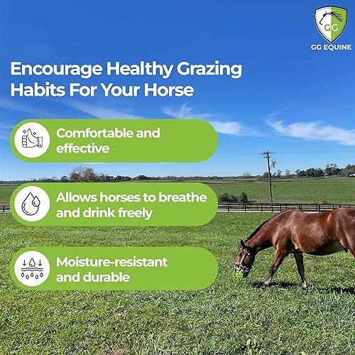 Miniatura 3 de GREENGUARD GG - Bozal equino para caballo - Accesorios para caballos más ligeros y duraderos - Bozal cómodo para caballos con flujo de aire adecuado