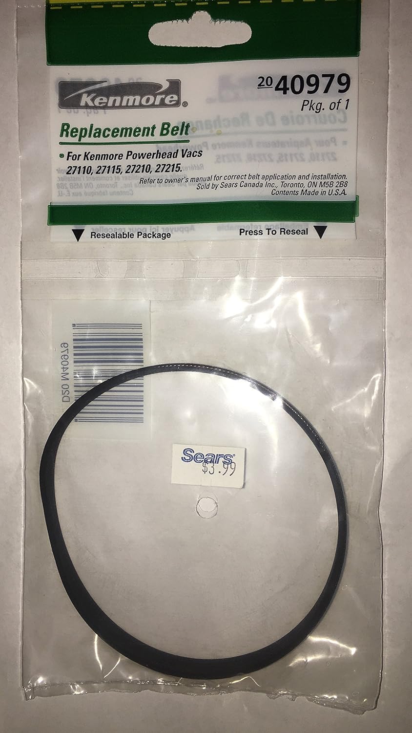 40979 Kenmore Vacuum Cleaner Belt Amazon.ca Home