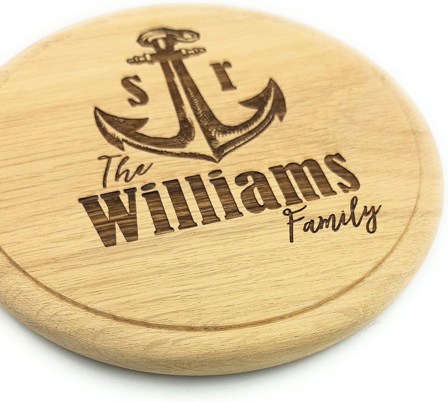 Personalized cutting board, nautical round cutting board, cheese board, serving board, custom engraved