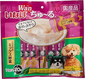 Amazon いなば 犬用おやつ ちゅーる とりささみ ミックス野菜 14g 本 いなばペットフード おやつ 通販