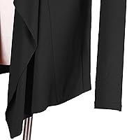 Vista 5 de Urban CoCo Cárdigan abierto frontal para mujer, manga larga, dobladillo irregular