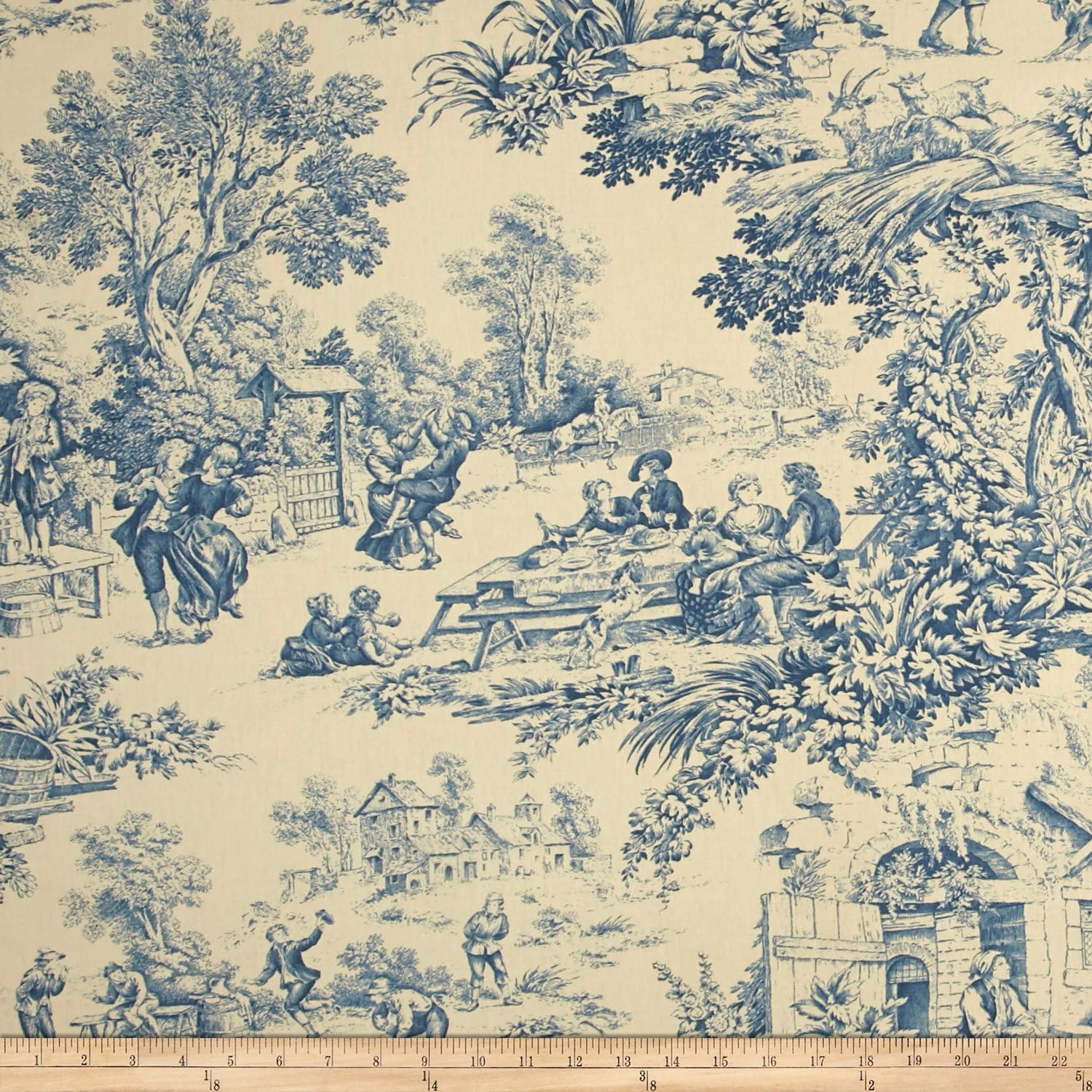 STOF France Festin Bleu, Fabric by the Yard