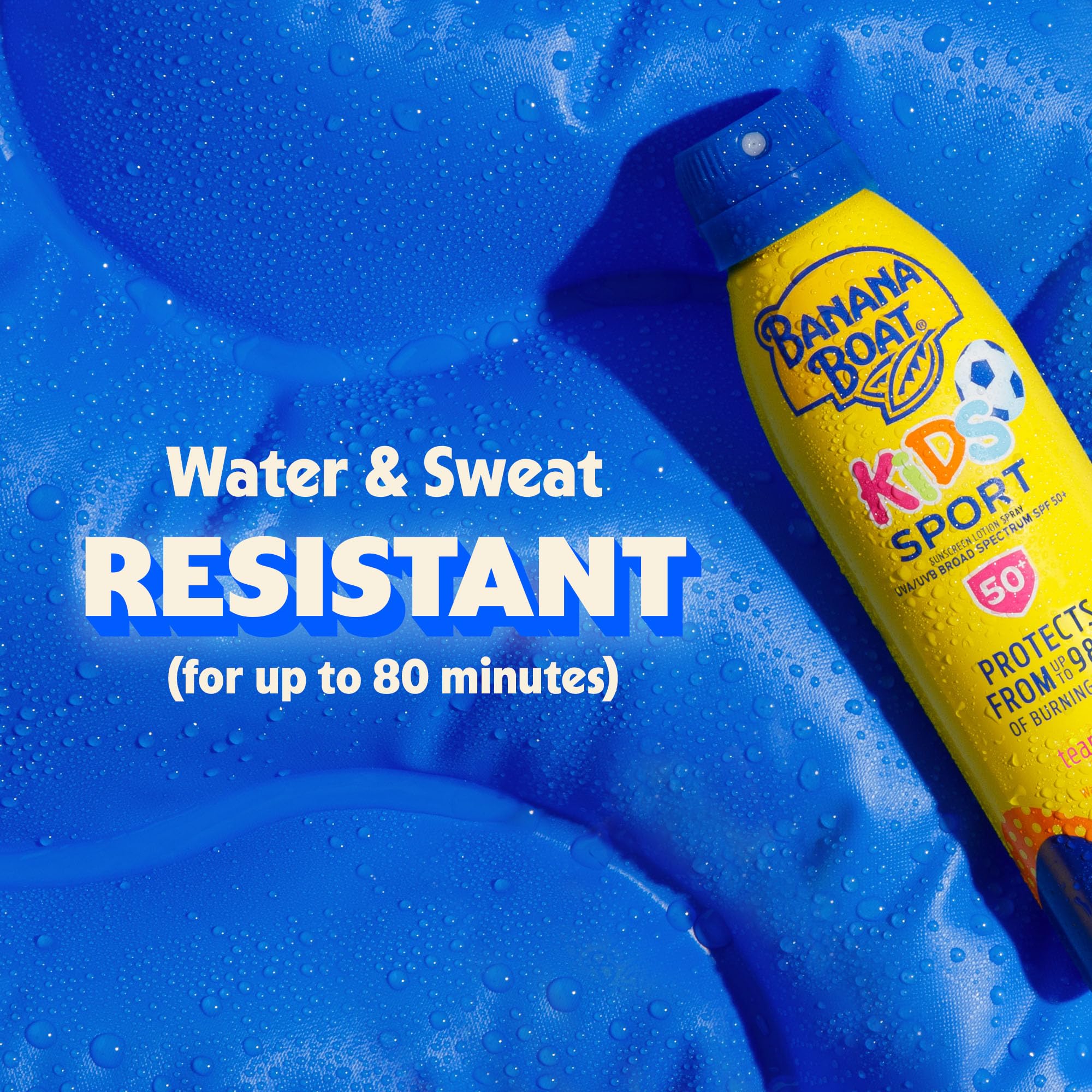 Banana Boat Kids Sport Sunscreen Spray, Sting-Free, Tear-Free, Reef Friendly, Broad Spectrum, SPF 50, 6oz. - Twin Pack