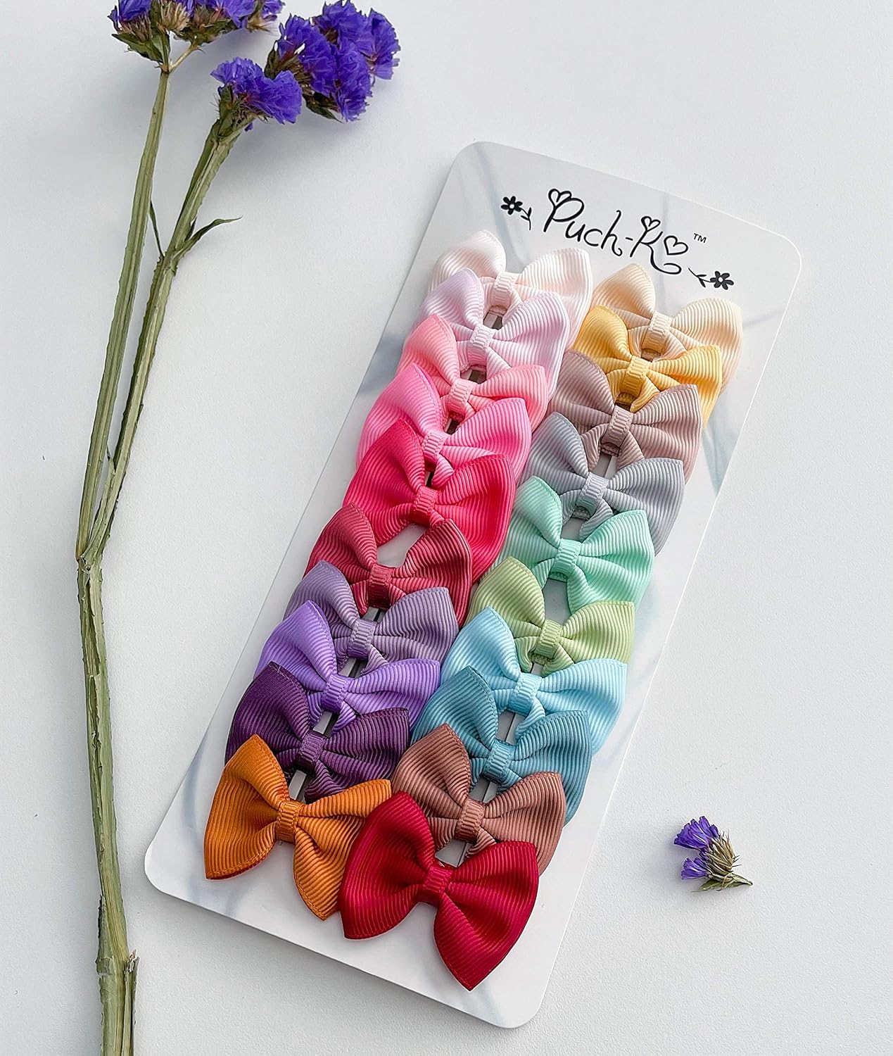 Baby Girl Hair Bow Clips for Newborns Infants Non Slip Fine Hair Tiny Barrettes (Rose)