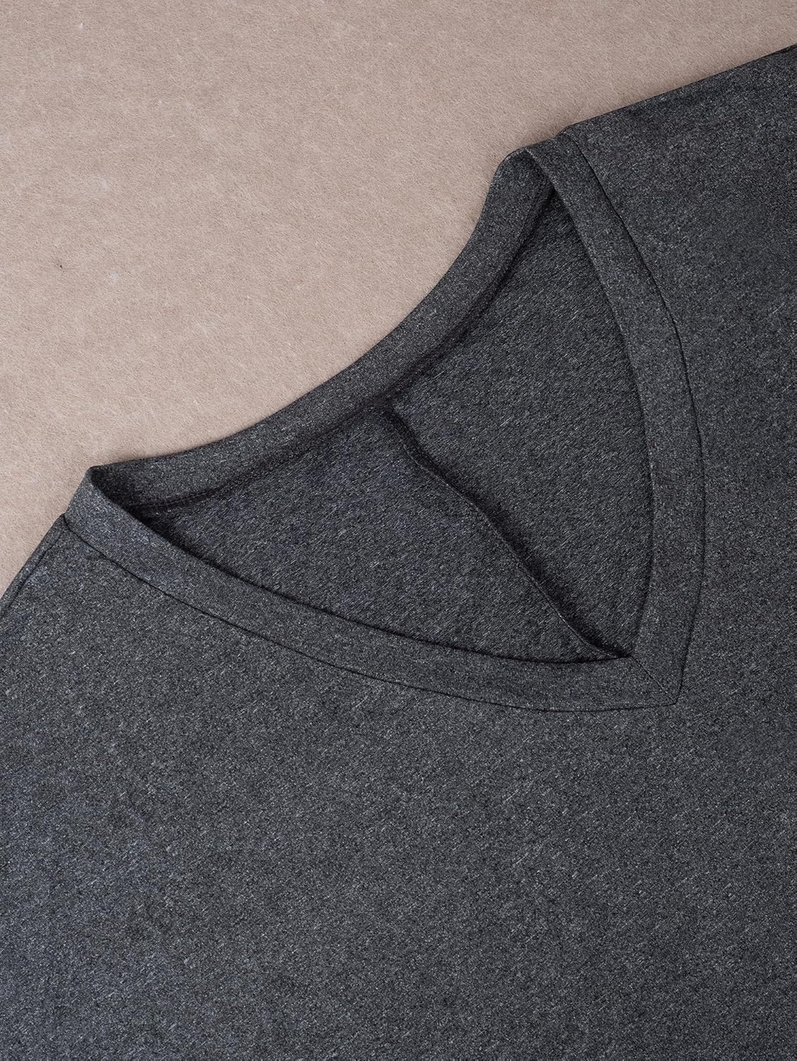 HOMEYEE Plus Size Women's Short Sleeve V Neck Tunic Tops Oversized T-Shirts Casual Loose Basic Tee Daily Outfits - Image 3